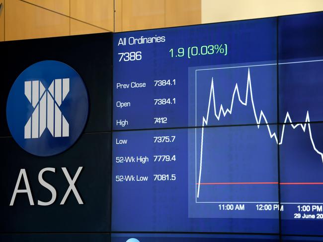 SYDNEY, AUSTRALIA - NewsWire Photos JUNE 29, 2023: Screens at the Australian Stock exchange, ASX. Sydney CBD.Picture: NCA NewsWire / Damian Shaw