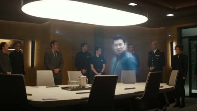 Actoe Simu Liu plays an “evil AI robot” in the film.