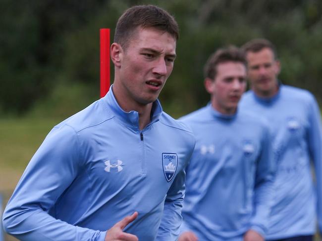 Rising football star Anton Mlinaric in action at Sydney FC.