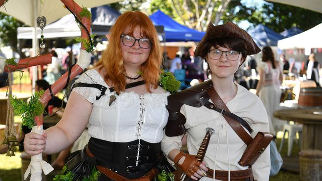 Townsville Medieval and Fantasy Festival 2024 at Cluden. Cheyanne and Kaida Ross. Picture: Evan Morgan
