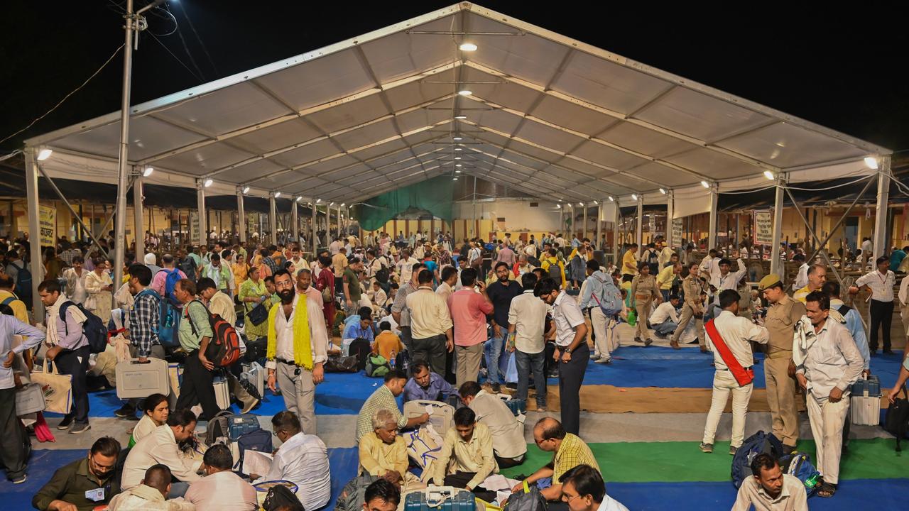 Prime Minister Narendra Modi is expected to win the Indian election with his Hindu nationalist campaign. (Photo by Ritesh Shukla/Getty Images)