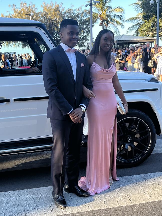 The students of Fraser Coast Anglican College arrive at their formal.