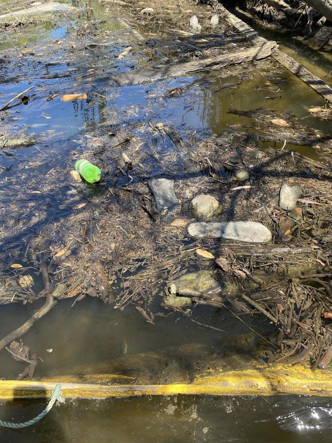 Dumped rubbish found in the Bohle River in November. Picture: Supplied.