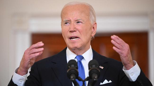 US President Joe Biden delivers remarks on the Supreme Court's immunity ruling at the Cross Hall of the White House in Washington, DC. Picture: AFP