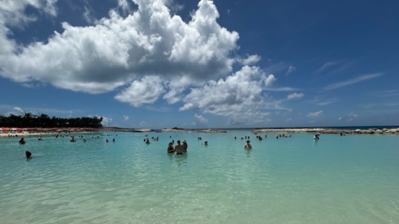 The water and beach at CocoCay in the Bahamas. Picture: Supplied