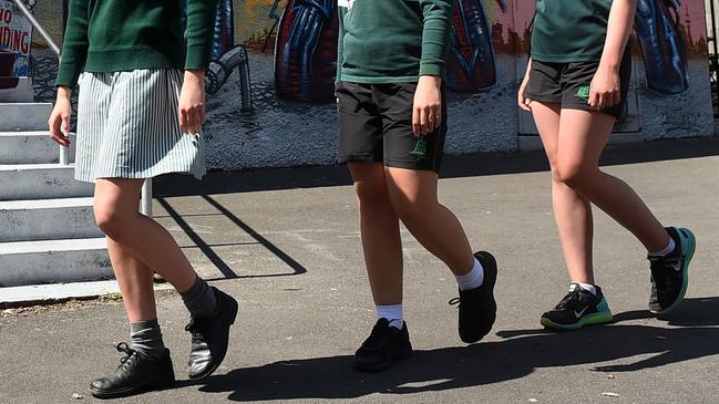 Brighton Secondary College was blasted by parents over a check of girls’ uniforms. Picture: Chris Eastman