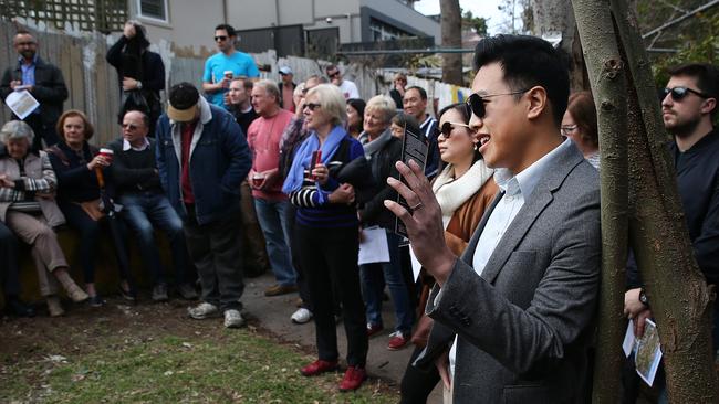 Bidders at a recent Sydney auction.