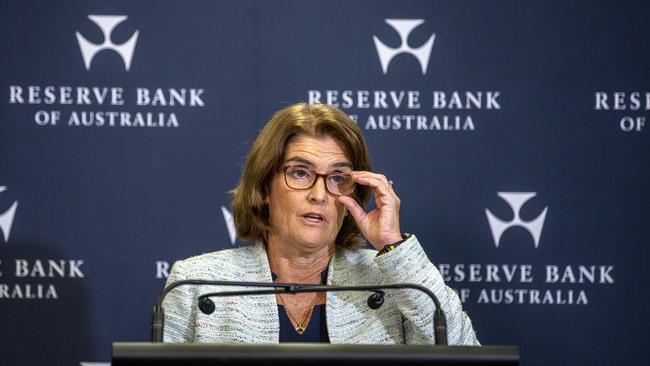 RBA governor Michele Bullock is pushing back against talk of a cut by May or June, economists say. Picture: NCA NewsWire / Dylan Coker