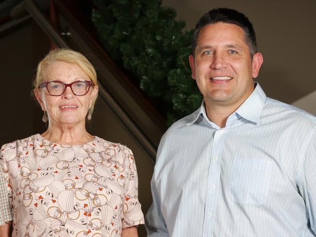 Pictured are Canterbury board chairwoman Lynne Anderson is impressed with Steve Price’s ‘blue and white passion’. Picture: Christian Gilles