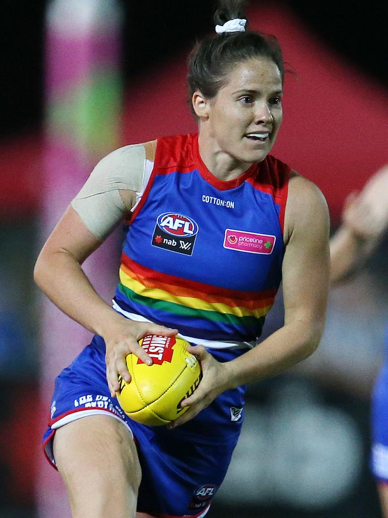 Emma Kearney in action for the Bulldogs. Picture: Michael Klein