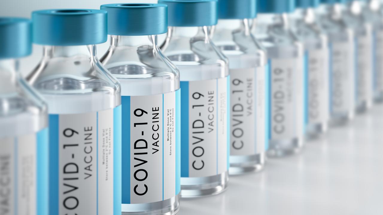 Row Covid-19 or coronavirus vaccine flasks Picture Getty Images