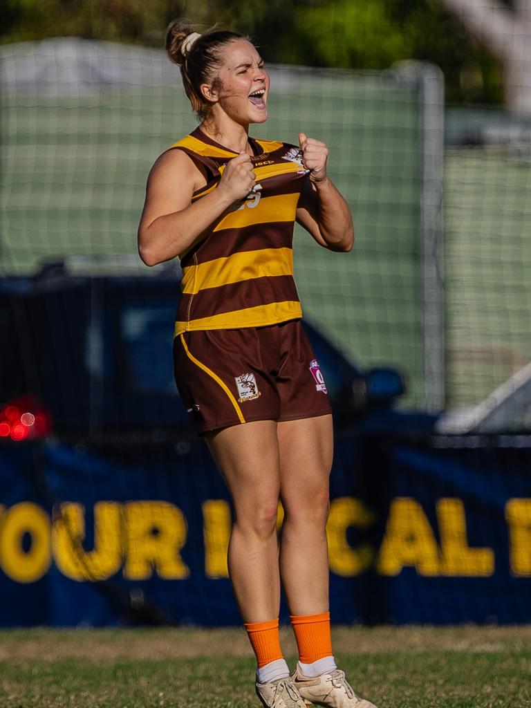 Aspley Hornets QAFLW star Jessica Stallard in action. Picture: Michael Lovell