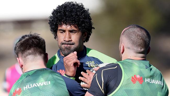 Sia Soliola will stay with the Raiders as a welfare manager. Picture: Kym Smith