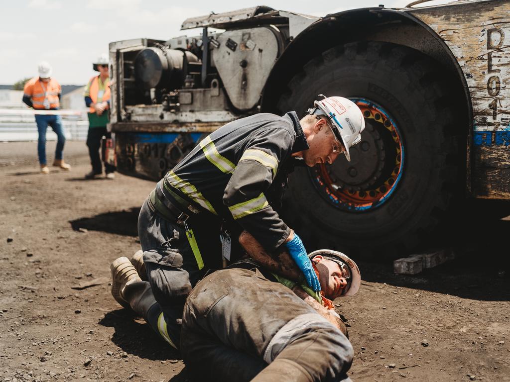 Grosvenor and Moranbah North Mines were also winner and runner-up at the 2023 Queensland State Cup for Mines Rescue in July. Pictures: Supplied by Anglo American