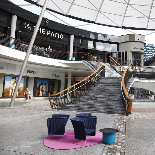 Day 2 in lockdown. Closed shops at a deserted Pacific Fair. Picture: Tertius Pickard