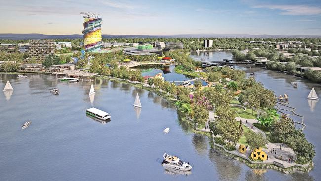 An artist’s impression of the $37.5 million redevelopment of the Gold Coast Cultural Precinct at Evandale.