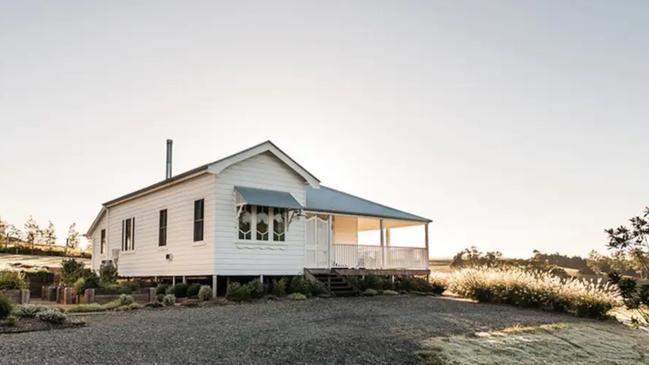 Located 20 minutes into Byron Bay, this boho home features original fretwork and well maintained 100-year-old floors. Picture: Airbnb