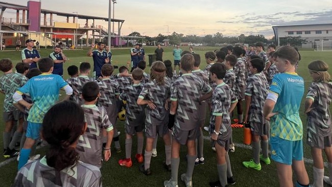 Northern Australia Football Academy getting ready to train.