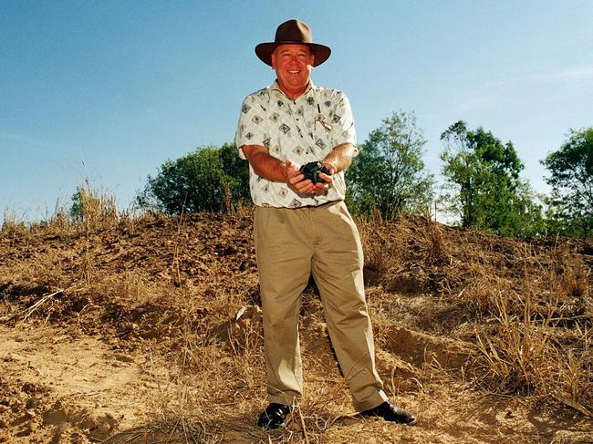 Lifelong union member Arch Tudehope standing at the site of the Collinsville mining disaster.