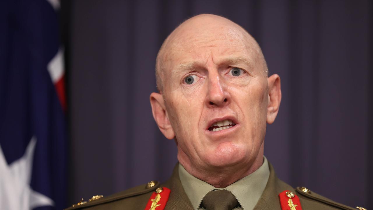 Lt General Frewen has says hesitancy and misinformation have contributed to low indigenous vaccination rate. Picture: NCA NewsWire / Gary Ramage