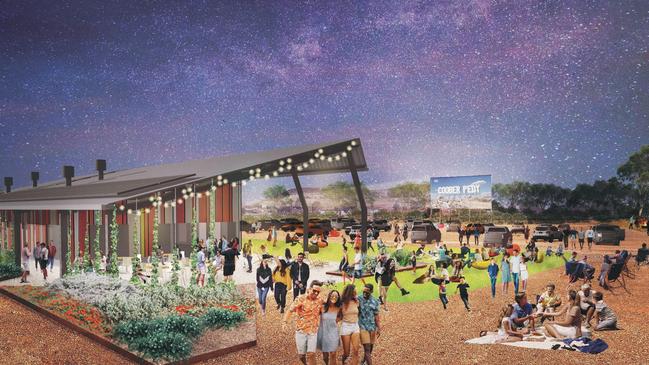 Plans for the upgraded Coober Pedy Drive In released as part of the council's public consultation. Picture: District Council of Coober Pedy. Supplied