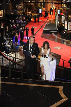 <p>2008 Brownlow Medal. Arrivals. Chris Judd and Rebecca Twigley. Picture: Jay Town</p>