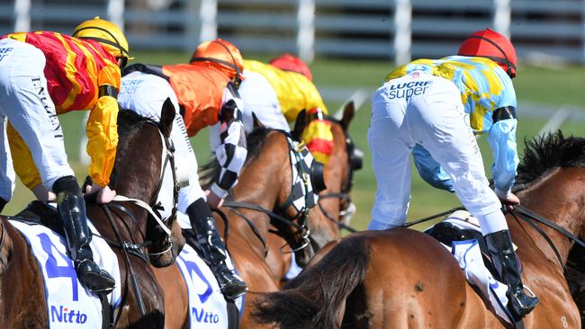 Jockeys will remain isolated following a spike in COVID-19 cases in Victoria. Picture: AAP/Vince Caligiuri