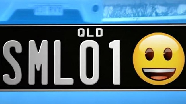 An example of a Queensland emoji personalised registration plate. Picture: Supplied