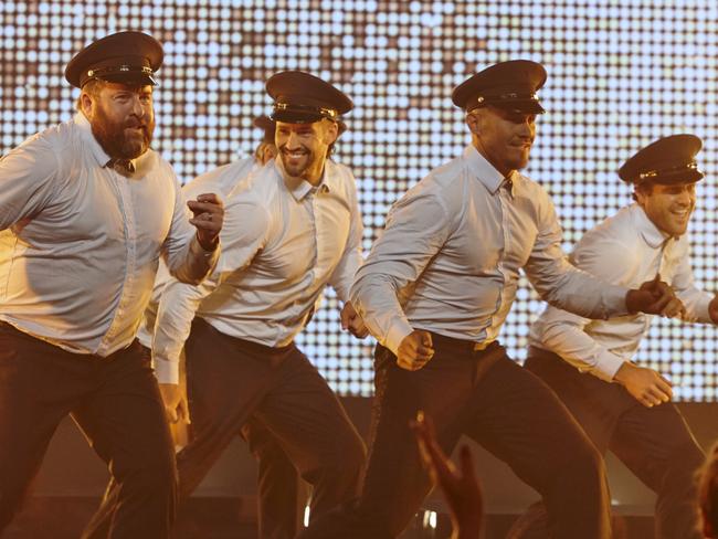 The stars of The Real Full Monty in action. Picture: Supplied/Seven