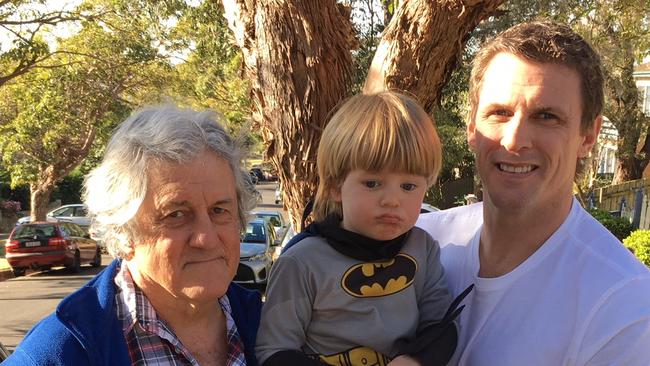 Tim Pickup with his grandson Archie and son Martin.