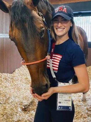 Jessica Springsteen and her 12-year-old Belgian Warmblood stallion, Don Juan van de Donkhoeve. Picture: Instagram