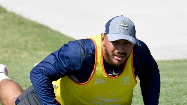 Current Covid restrictions mean the Cowboys could be missing Jason Taumalolo for games in 2022. Picture: Evan Morgan