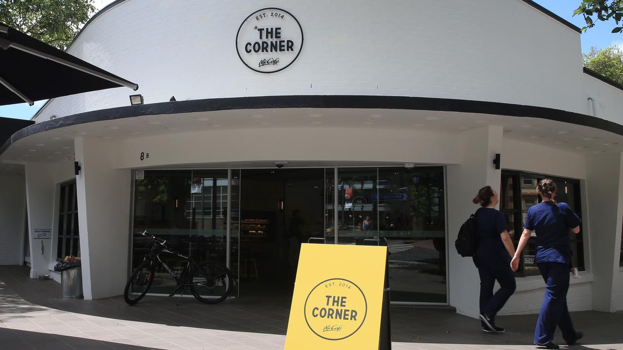 The new concept McDonald’s cafe called The Corner when it opened in 2014 in Sydney’s inner west. Picture: Toby Zerna