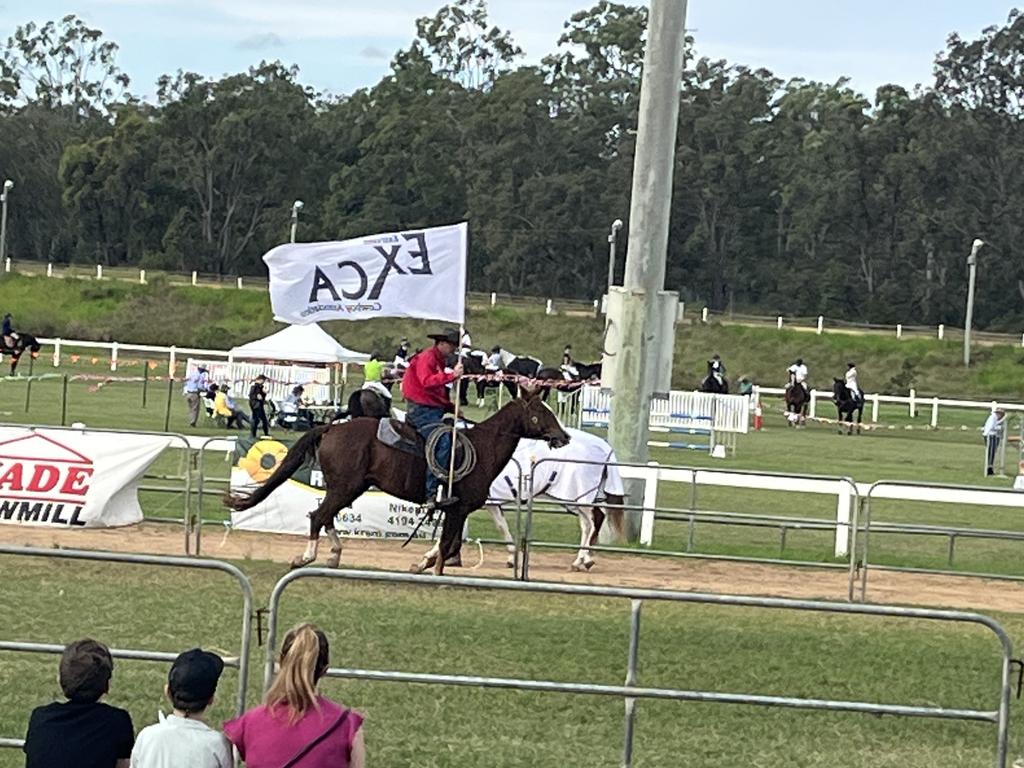 A rider taking part in competition at the Fraser Coast Show.