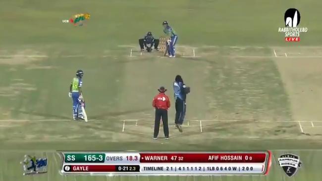 West Indies great Chris Gayle was on the receiving end.