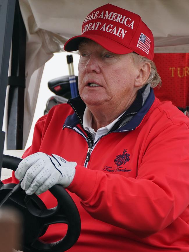 US president Donald Trump at his Turnberry course in 2023. Picture: Andrew Milligan/PA Images via Getty Images