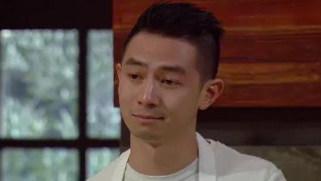 Reynold was in tears as he reflected on his upbringing on MasterChef. Picture: Channel 10.