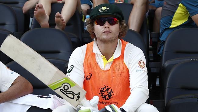 Will Pucovski in his full kit at the Gabba. Picture: Getty