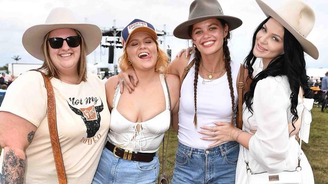 Sharni Wigg, Kyran Close, Jess Holward and Harlee Taylor Lighthouse Country Music Festival, Burnett Heads. Picture: Patrick Woods.