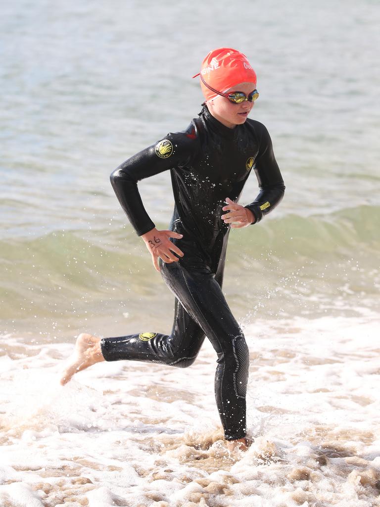 Harrison Stolp 11 of Hobart. Australia Day Ocean Swim at Kingston Beach. Picture: Nikki Davis-Jones