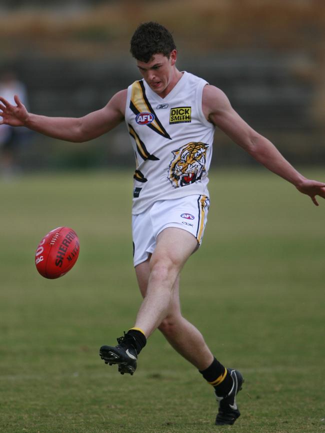 Former life: James Keogh playing for Coburg Tigers in 2009. Supplied