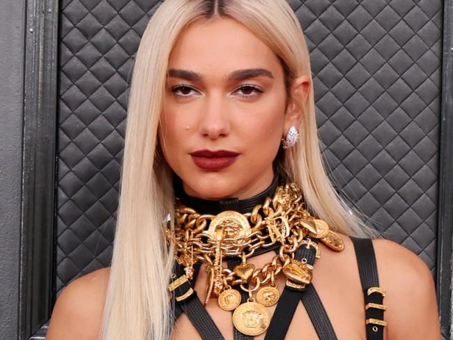 Dua Lipa wows in sheer Versace bodice