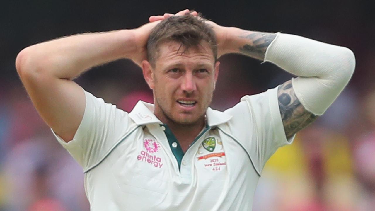 James Pattinson was banned from the first Test against New Zealand for a gay slur. Picture: Jeremy Ng/AFP