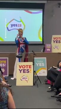 Drag queen launches Yes campaign in UK