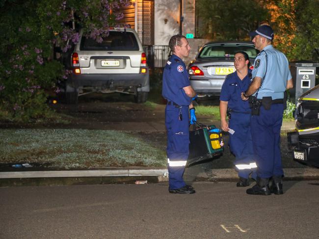 Paramedics treated the man at the scene. Picture: Dean Asher