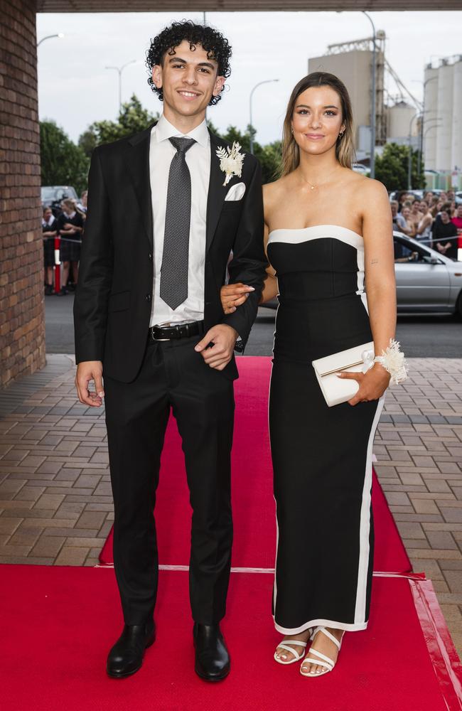 Hussein Yusaf and Charlotte Biss at Toowoomba Grammar School formal at Rumours International, Wednesday, November 15, 2023. Picture: Kevin Farmer