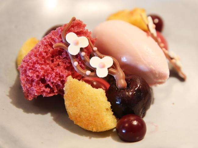 Cherry blossom ice cream  at 12-Micron looks too pretty to touch. Photo: Bob Barker.