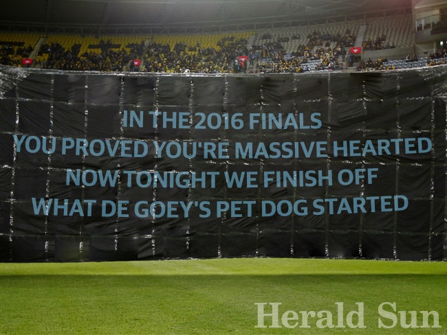 McGinlay's fighting words for the kennel.