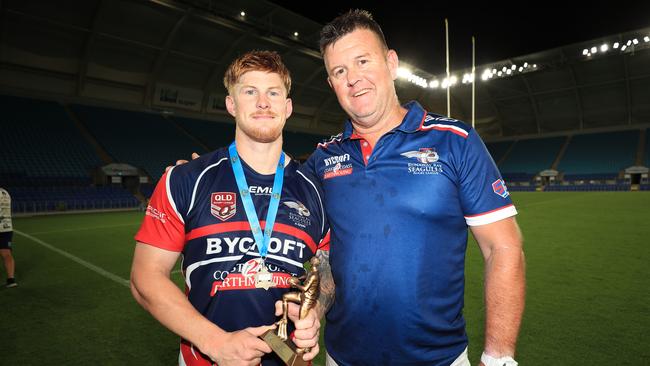 17th October 2020, Currumbin Eagles player Guy Hamilton in action during the Gold Coast Rugby League Under 18Ã•s Grand Final against the Burleigh Bears played at CBus Stadium Photo: Scott Powick Newscorp