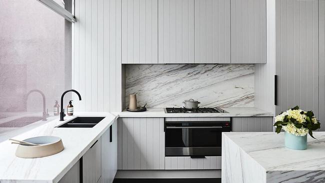 The kitchen in their Prahran property.